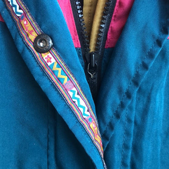 Vintage The North Face colorful colorblock retro longline hooded parka anorak - Picture 8 of 16